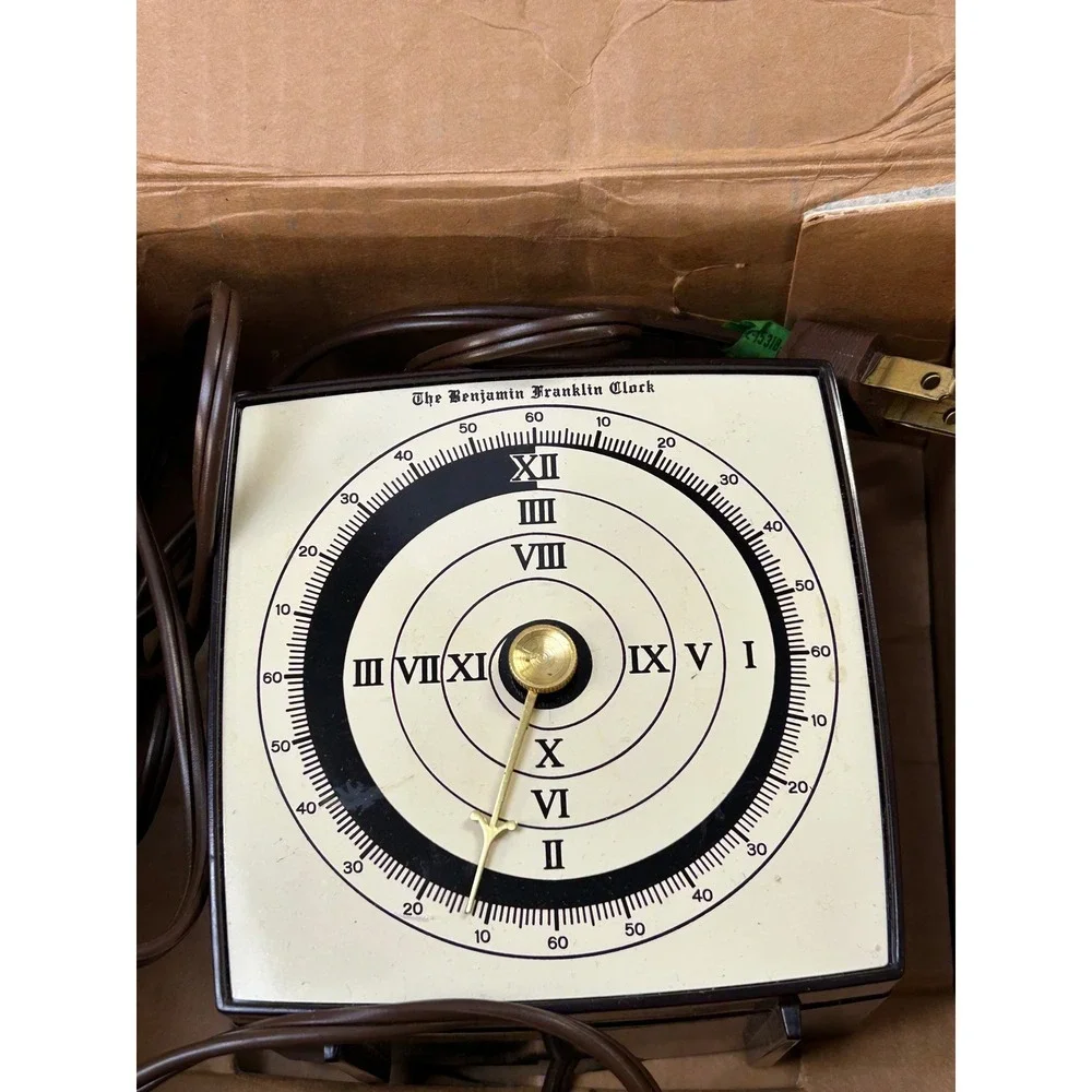 Vintage Benjamin Franklin Clock Paragon Electric BFC1-0 Single Hand Boxed USA
